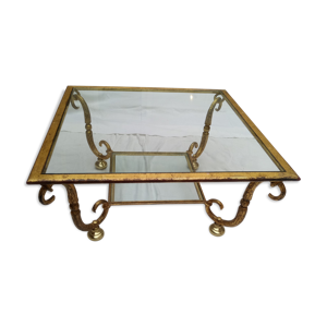 table en verre et fer