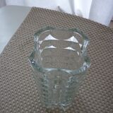 Art-deco faceted glass vase