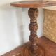 Mid century turned wood side table