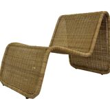 Vintage Ikea Hestra Wicker Lounge Chair 80's Design