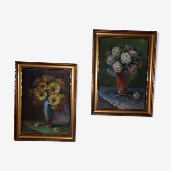 Pair of still life paintings signed