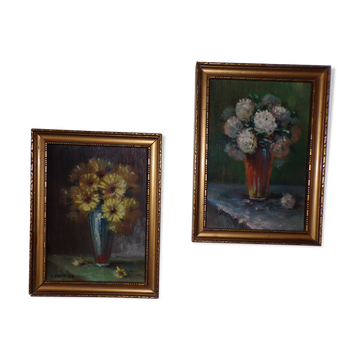 Pair of still life paintings signed