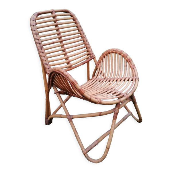 Fauteuil vintage en rotin par Dirk Van Sliedregt pour Rohe Noordwolde.