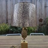 Vintage French pineapple desk lamp by Maison Le Dauphin