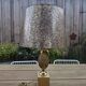 Vintage French pineapple desk lamp by Maison Le Dauphin