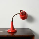 Gemi red Scandinavian table lamp, 1960s