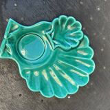 Empty pocket in the shape of a shell enamelled ceramic slurry signed SYlvio vintage