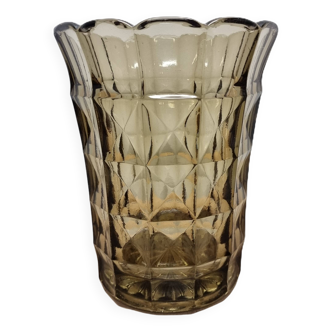 Art Deco Smoked Glass Vase 1930s