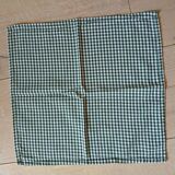 4 vintage checkered napkins