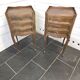 Pair of Louis XV style bedside tables in oak