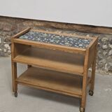 Guillerme and Chambron serving trolley with Danikowski ceramics