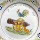 Antique French Earthenware Plate Revolutionary Rooster "I sing for freedom 1791" Nevers 19th century