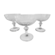 Set de 3 coupes à champagne en cristal décor à facettes