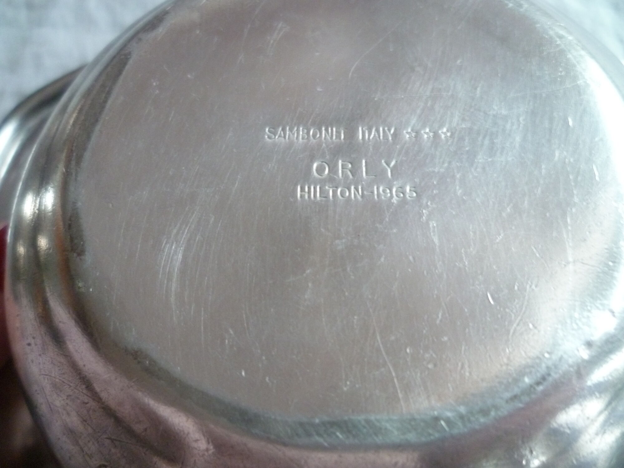 Table bottle holder of the grand restaurant orly hilton 1965 met. silver