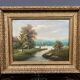 E.B. Michel "River Landscape." Oil on canvas.