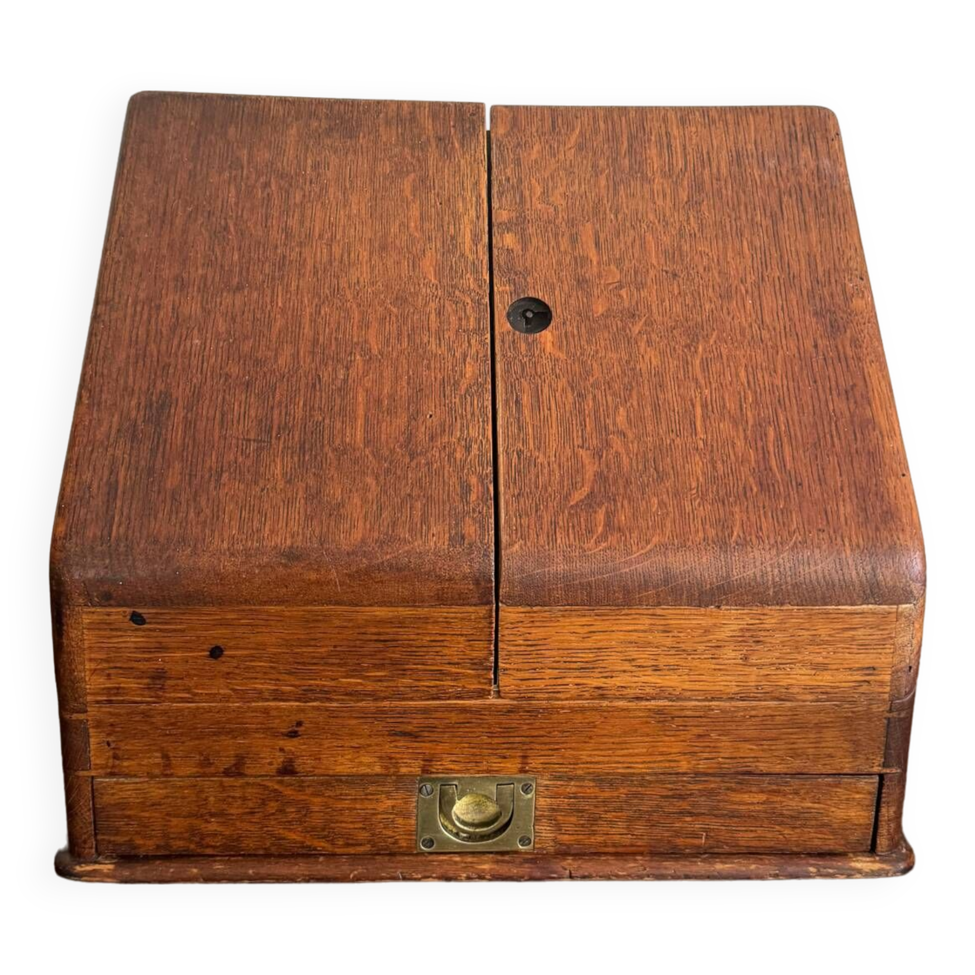 Small wooden mail storage unit
