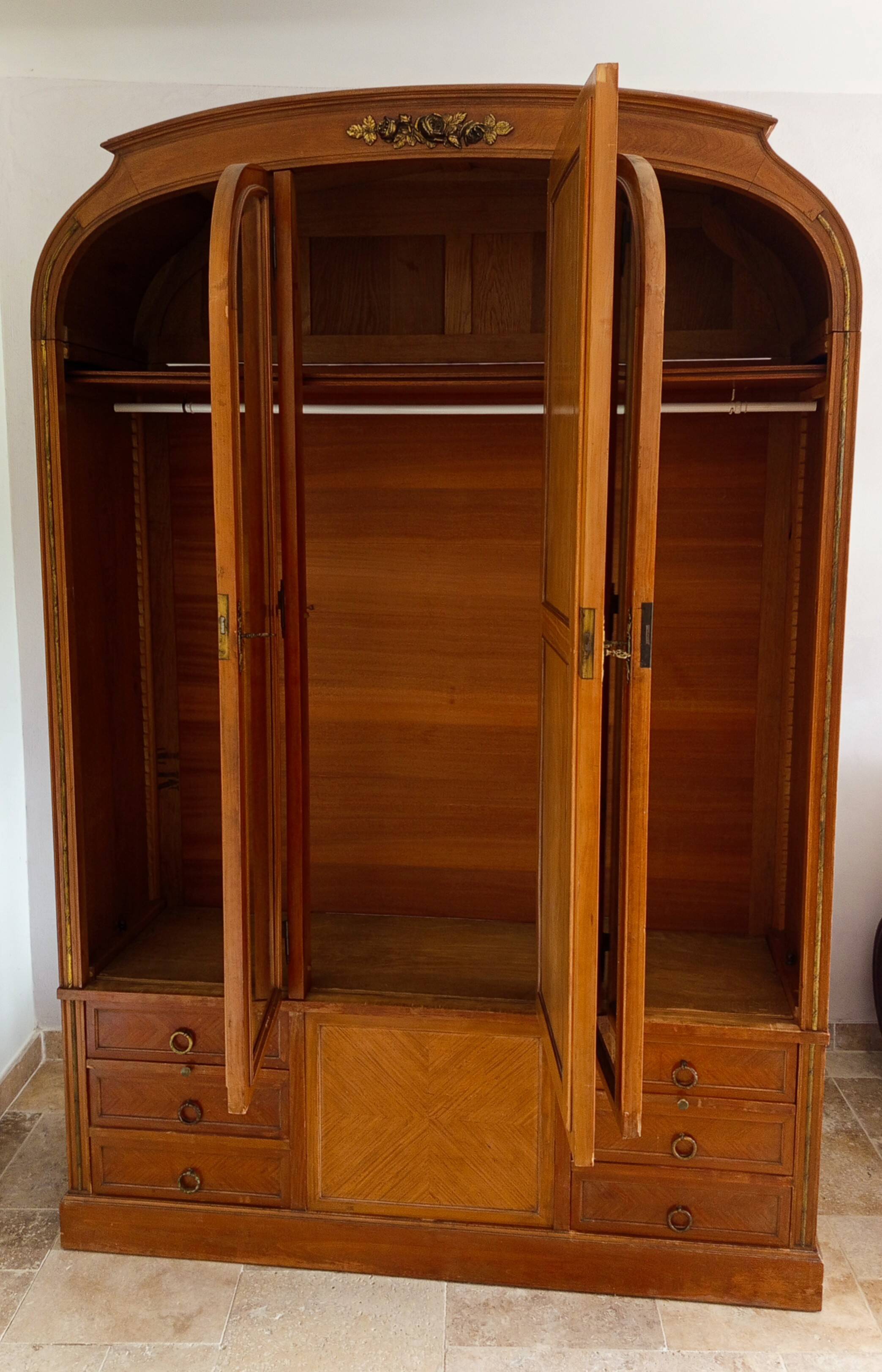 Art Nouveau Art Deco beech cabinet