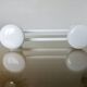 Wall coat rack in white lacquered metal with 2 hooks, 1970s