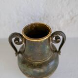 Art Deco vase in bronze and brass by SVM Handarbete, Sweden 1940s