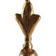 Vintage lamp base signed Pierre Casenove, gilded bronze, glass, 1970s.