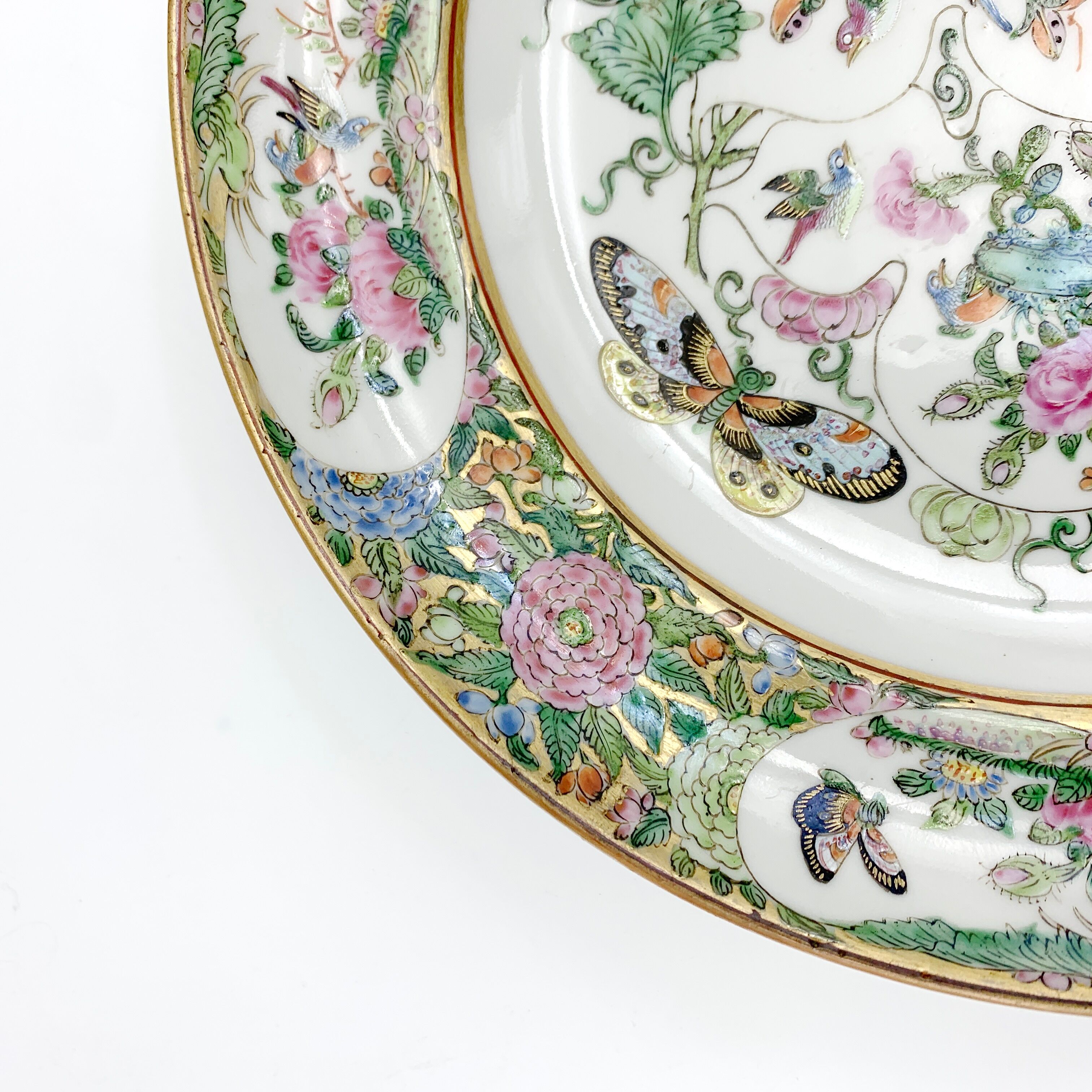 Chinese porcelain plate Canton Pink family XIX