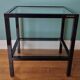 Rectangular table, end of sofa in metal and glass Vintage Vandel stone