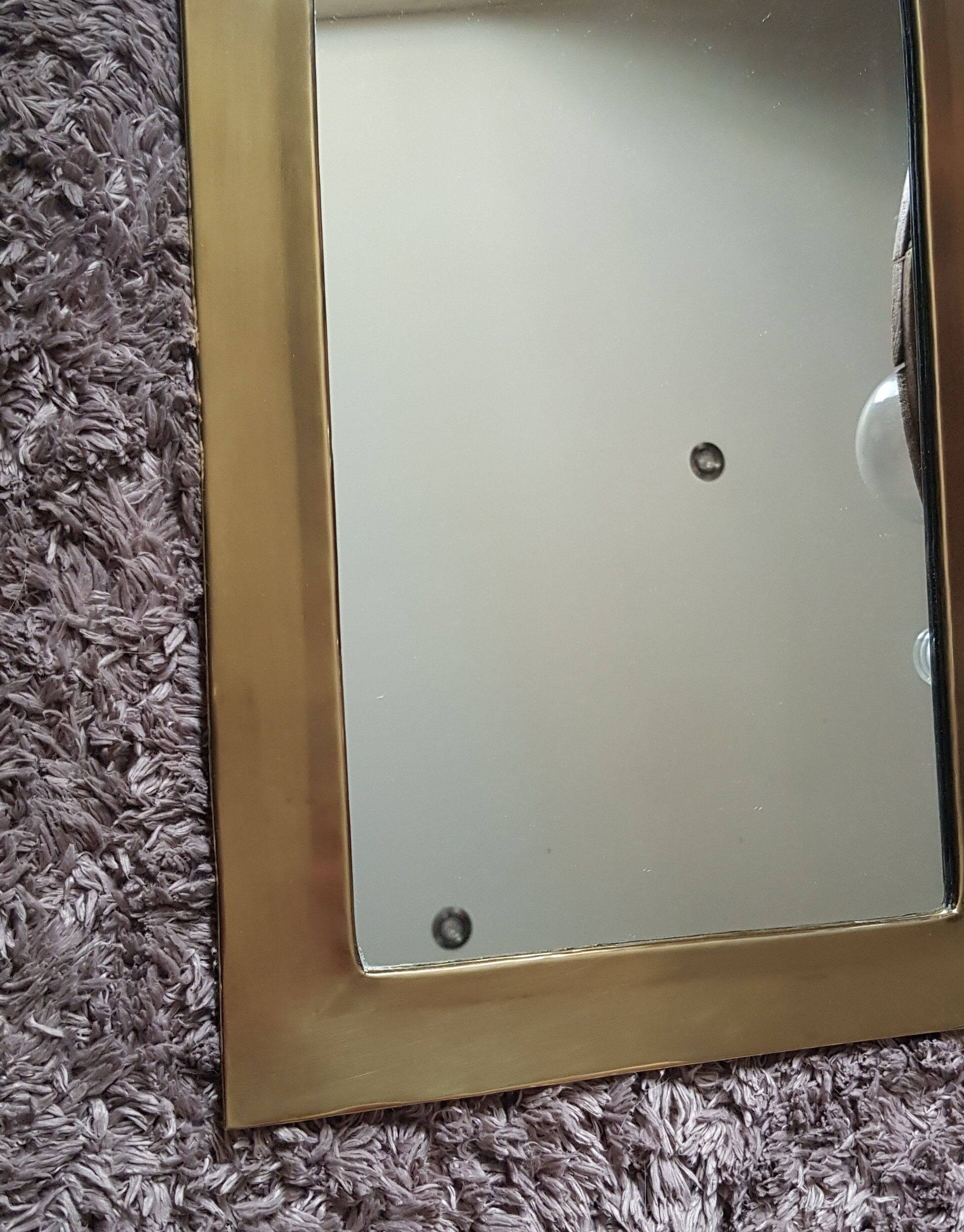 Golden brass mirror 31x53cm
