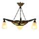 Art Deco chandelier with 4 lights, 1930.