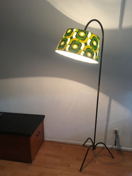 Floor lamp lampshade fabric Kiko vintage 1970