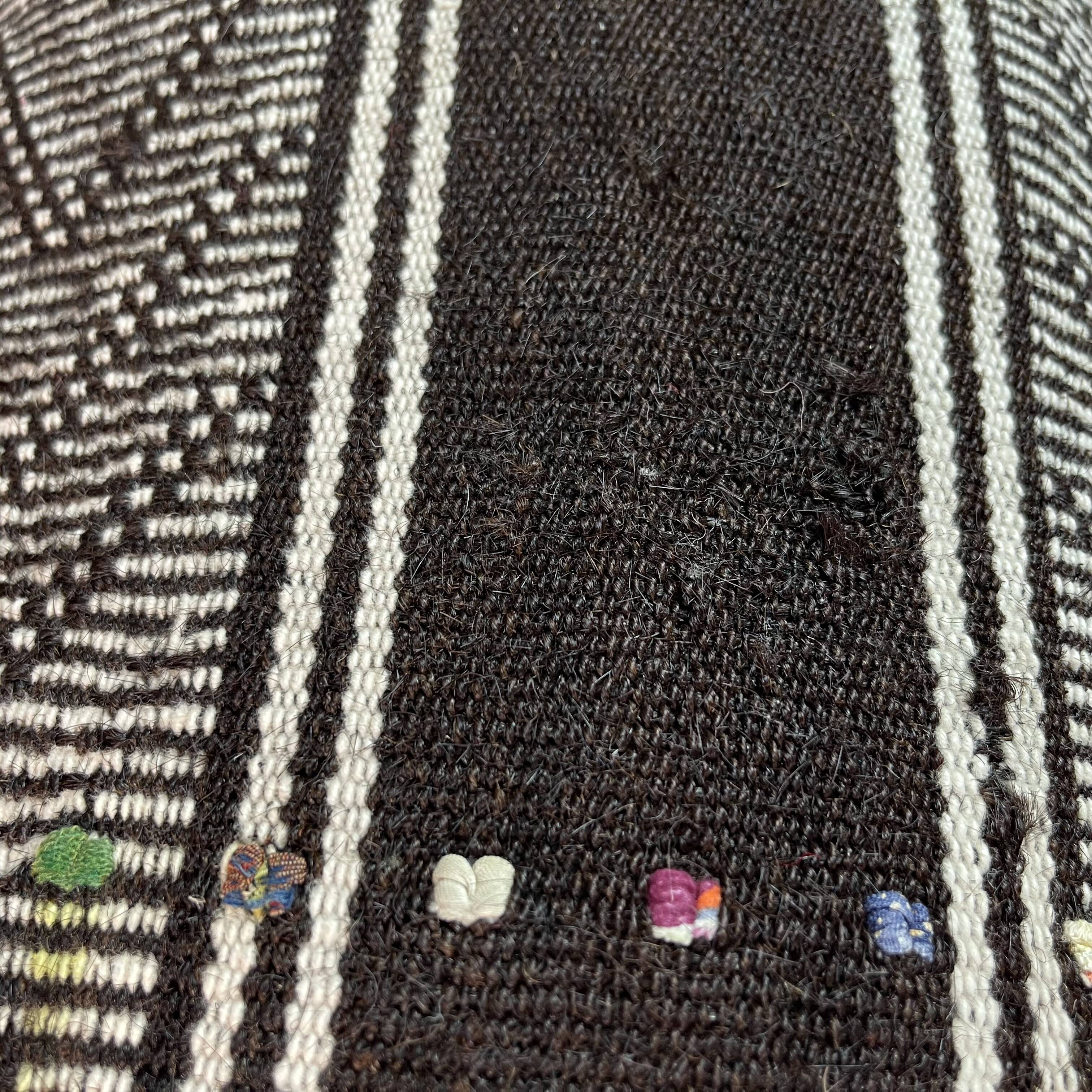 Vintage turkish kilim cushion cover , 30 x 60 cm