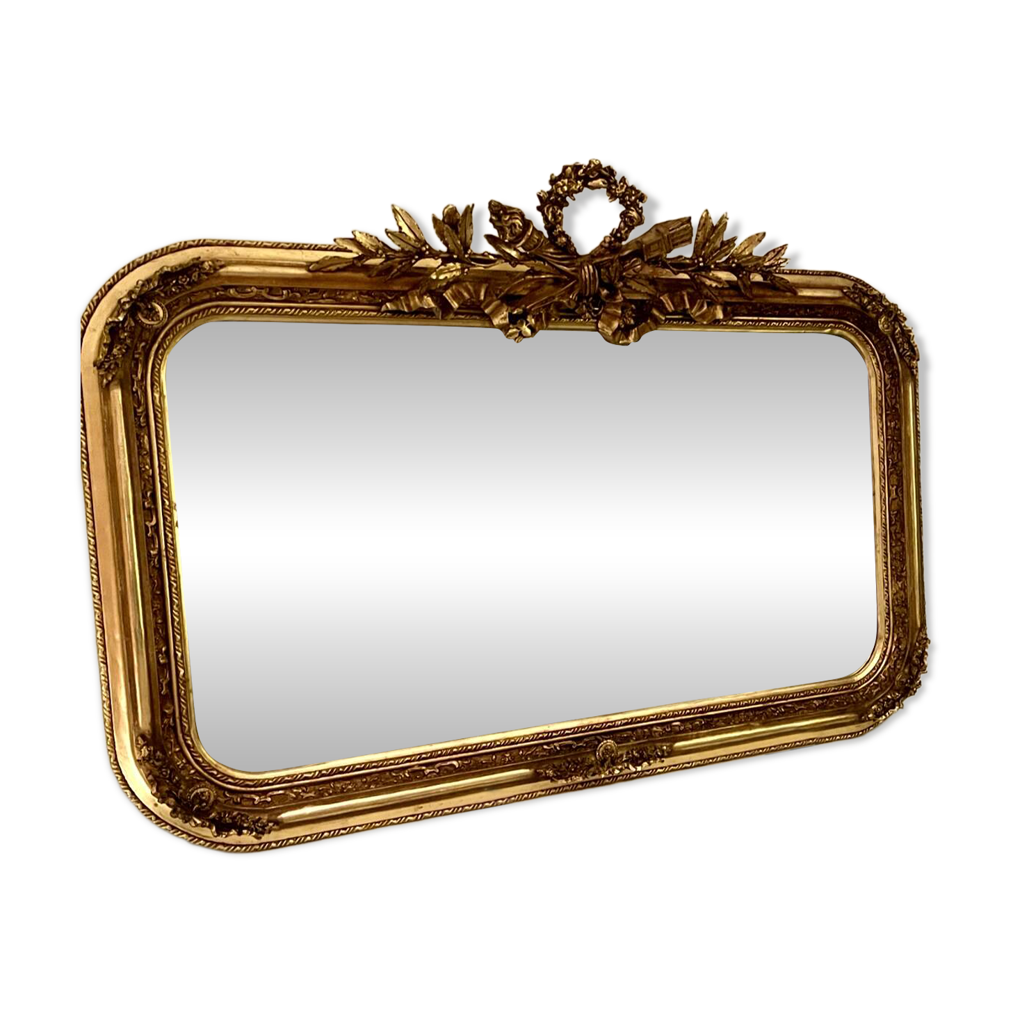 Gilded wood mirror