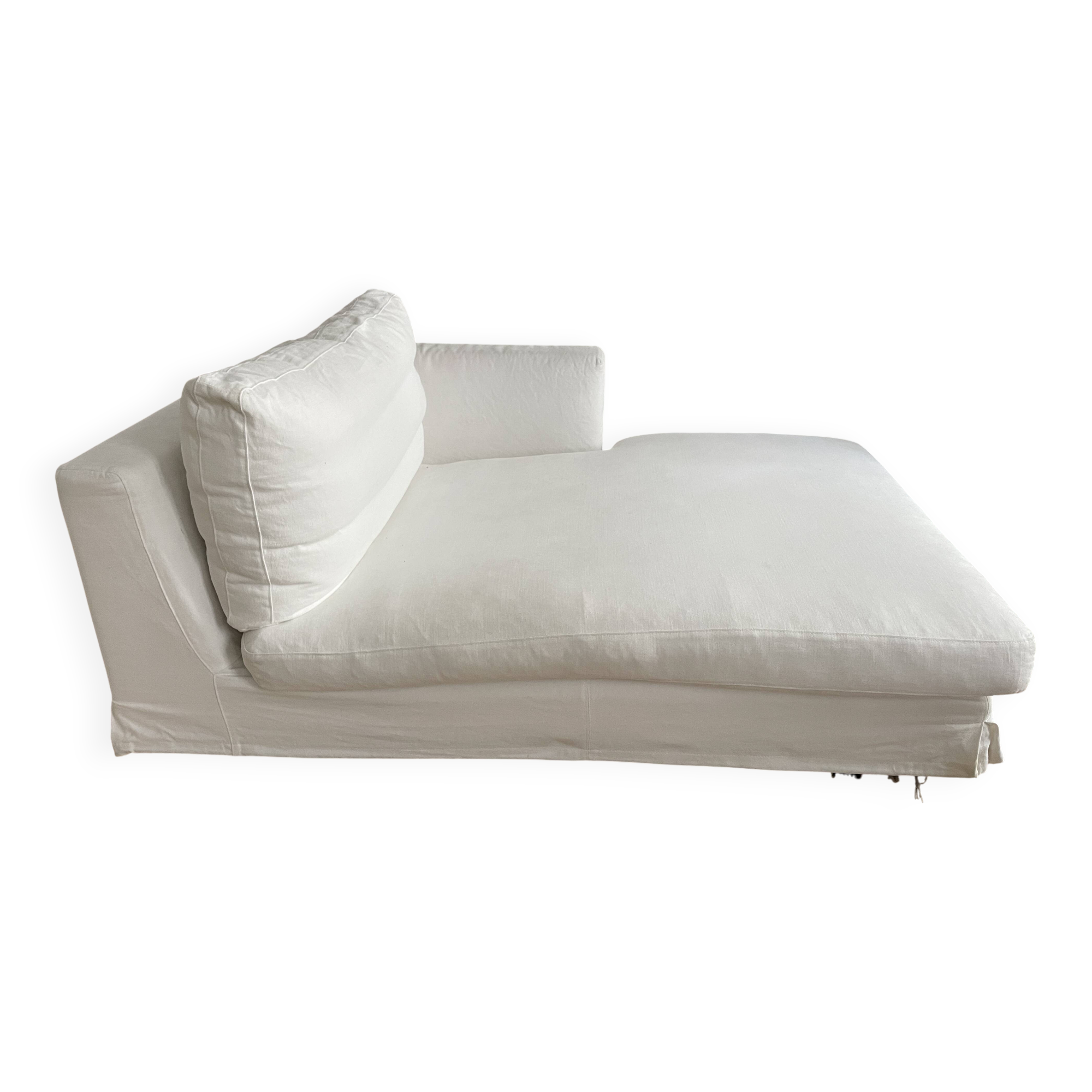 Méridienne en coton blanc Karma