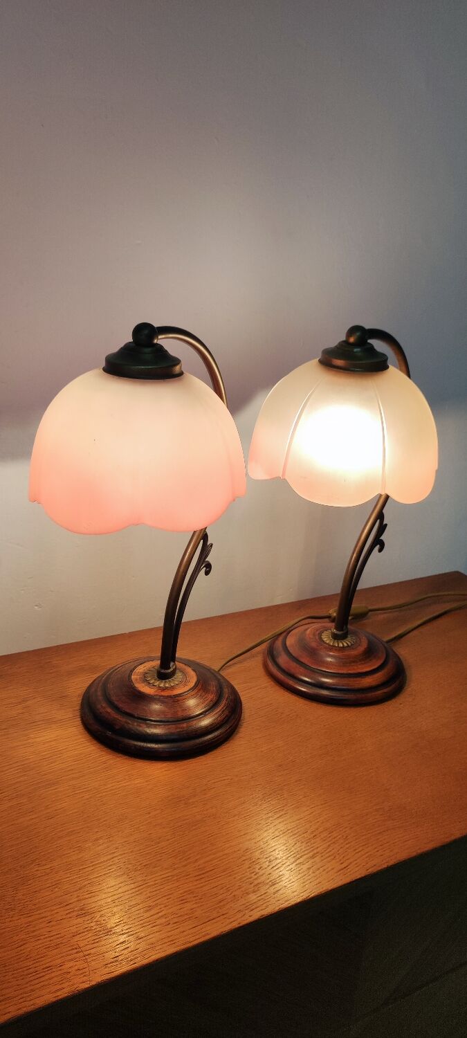 Pair of bedside lamps
