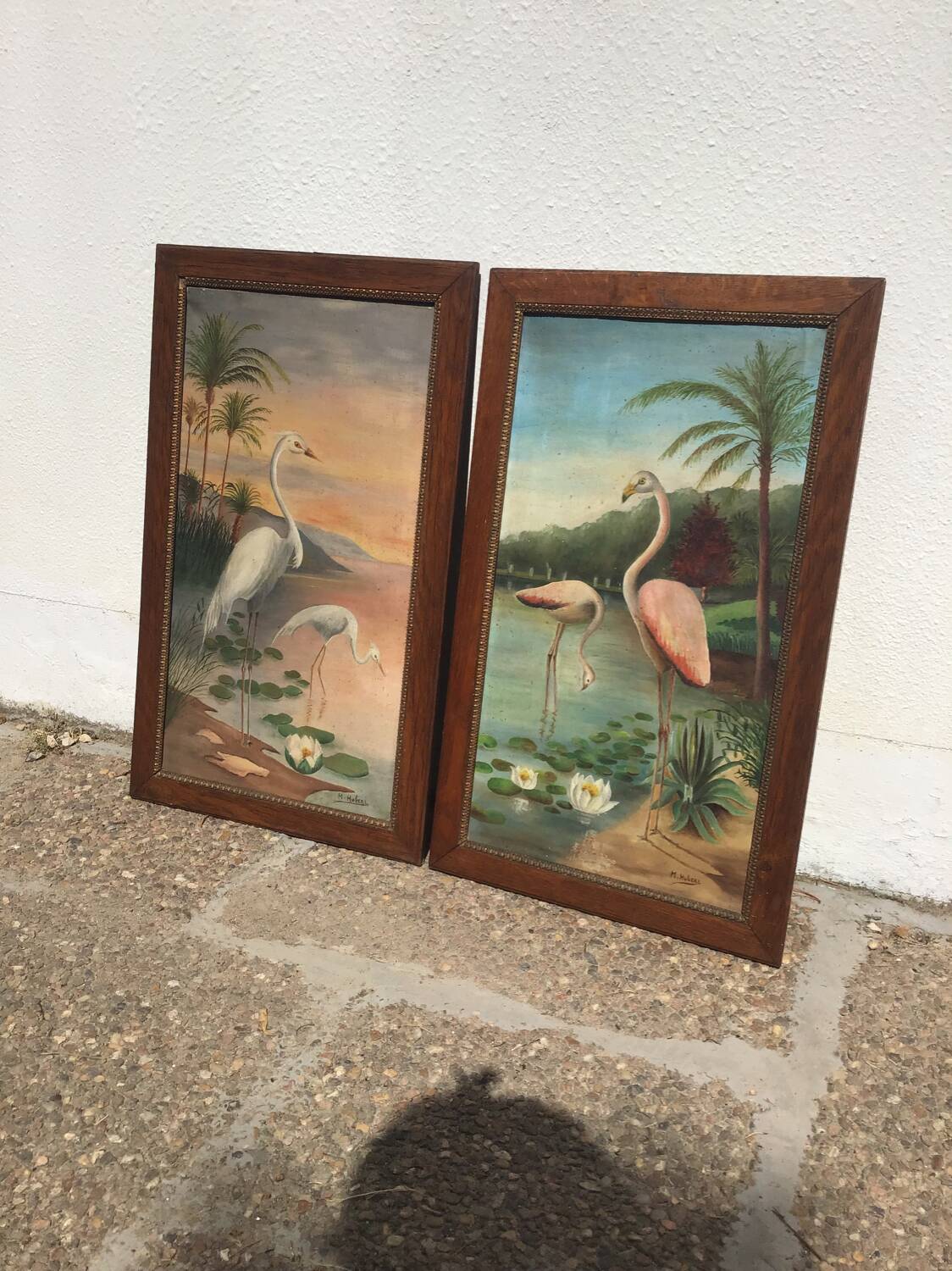 Paire tableaux exotiques