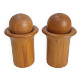 Pair of Richard Nissen salt and pepper mills.