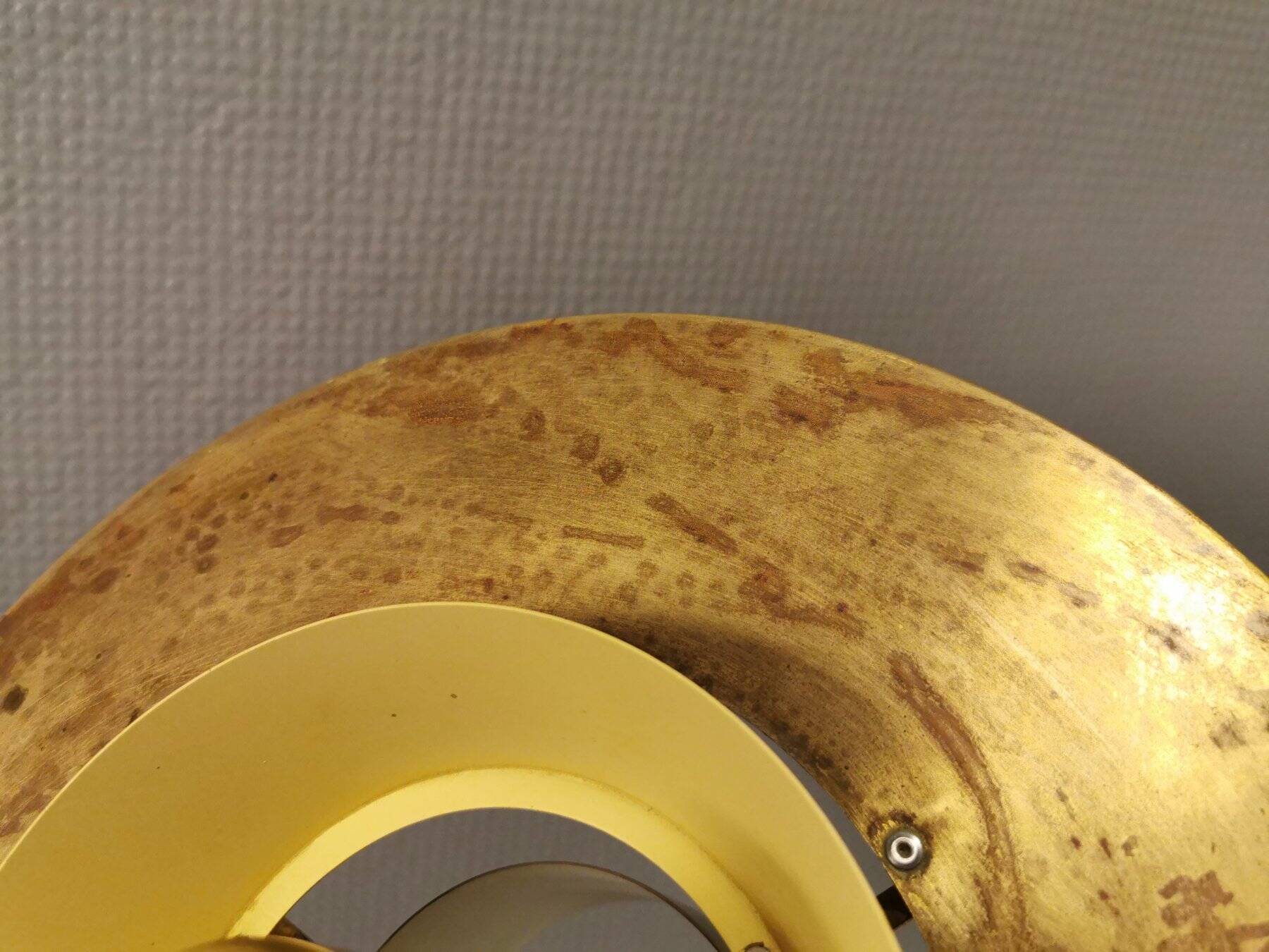 A mid-century Danish hanging lamp in solid brass by Jo Hammerborg for Fog & Mørup.