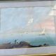 Superb old gouache depicting a classic and lively view of the bay.