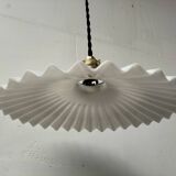 Opaline suspension with ceiling light