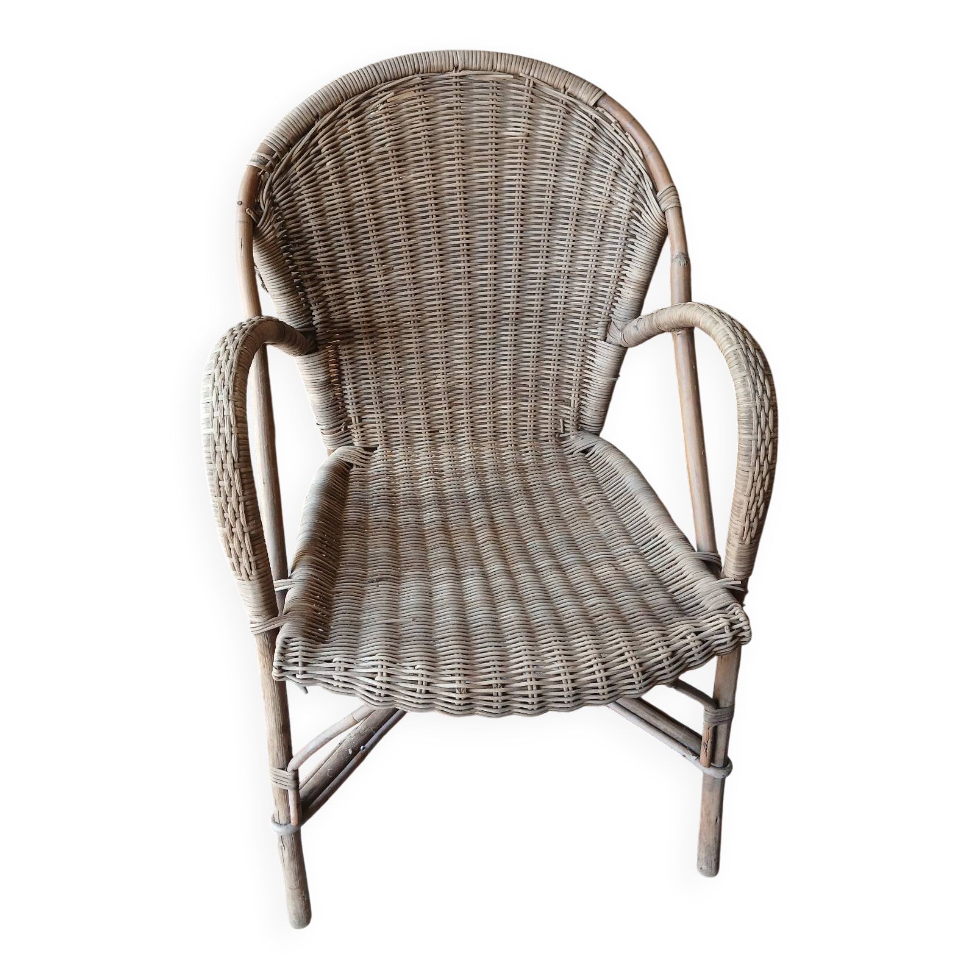 Rattan armchair