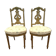 Paire de chaises de style Louis XVI en bois doré XX siècle