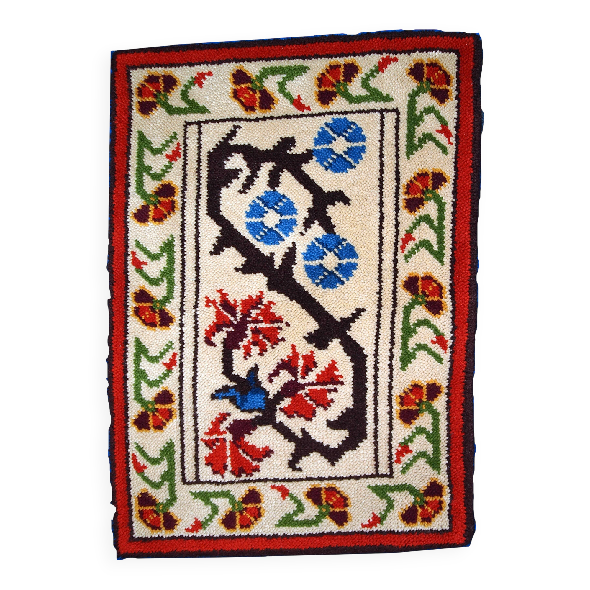 Tapis Vintage Savonnerie en Laine, Années 1970, Élégance Française