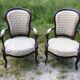 Paire de fauteuils style Louis XV en palissandre
