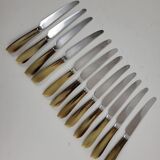 Set of 12 horn handle knives