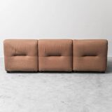 Rezia 3-seater modular vintage sofa by Emilio Guarnacci for 1P, 1970s modernism
