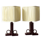 Pair of ceramic lamps