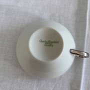 Service à thé en porcelaine Limoges Charles Ahrenfeldt filet argent Belle É