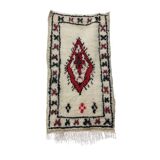Handmade Berber wool rug 133 X 74 CM