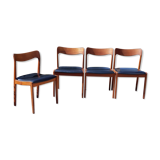 Set of 4 Scandinavian teak chairs and sky seats