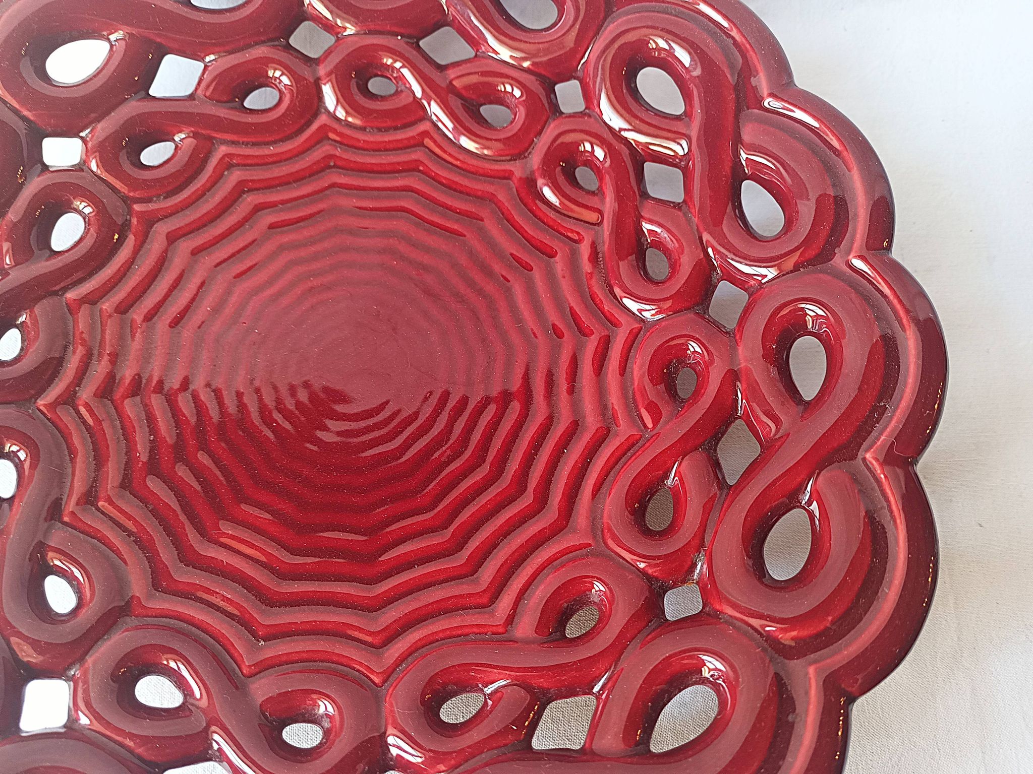 Saint Clément ceramic plate bowl barbotine fruit bowl