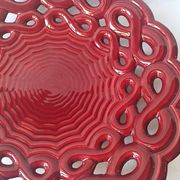 Saint Clément ceramic plate bowl barbotine fruit bowl